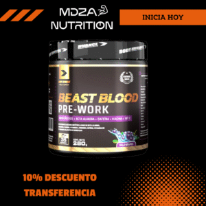 Beast Blood Pre‑Entreno – Body Advance (280 g – 35 servicios)